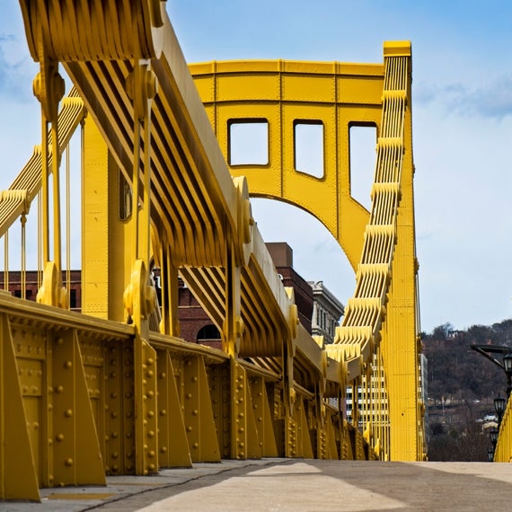 A section of one of Pittsburgh's many bridges 