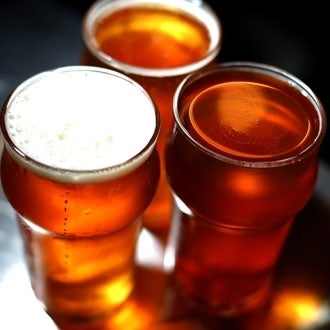 Three glasses of beer 